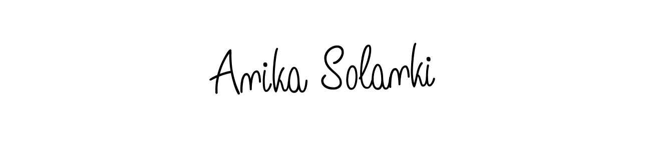 Use a signature maker to create a handwritten signature online. With this signature software, you can design (Angelique-Rose-font-FFP) your own signature for name Anika Solanki. Anika Solanki signature style 5 images and pictures png