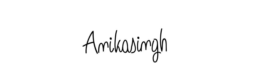 Design your own signature with our free online signature maker. With this signature software, you can create a handwritten (Angelique-Rose-font-FFP) signature for name Anikasingh. Anikasingh signature style 5 images and pictures png