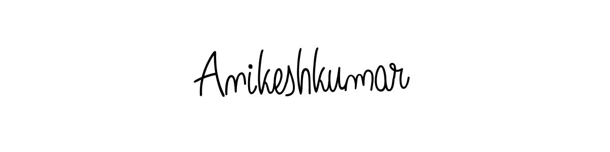 You should practise on your own different ways (Angelique-Rose-font-FFP) to write your name (Anikeshkumar) in signature. don't let someone else do it for you. Anikeshkumar signature style 5 images and pictures png