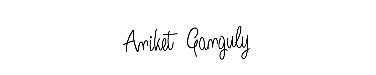 Aniket  Ganguly stylish signature style. Best Handwritten Sign (Angelique-Rose-font-FFP) for my name. Handwritten Signature Collection Ideas for my name Aniket  Ganguly. Aniket  Ganguly signature style 5 images and pictures png