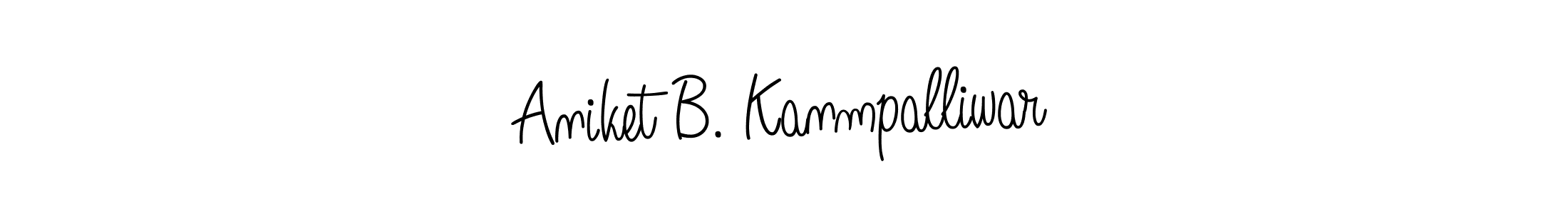 The best way (Angelique-Rose-font-FFP) to make a short signature is to pick only two or three words in your name. The name Aniket B. Kanmpalliwar include a total of six letters. For converting this name. Aniket B. Kanmpalliwar signature style 5 images and pictures png