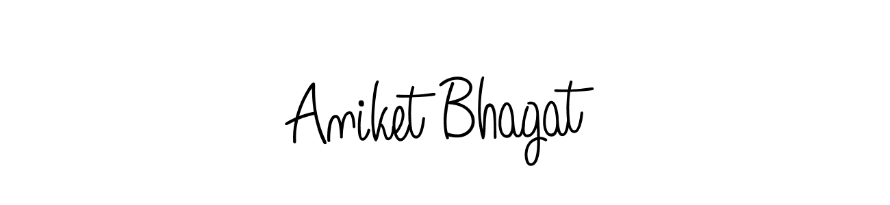 How to make Aniket Bhagat name signature. Use Angelique-Rose-font-FFP style for creating short signs online. This is the latest handwritten sign. Aniket Bhagat signature style 5 images and pictures png