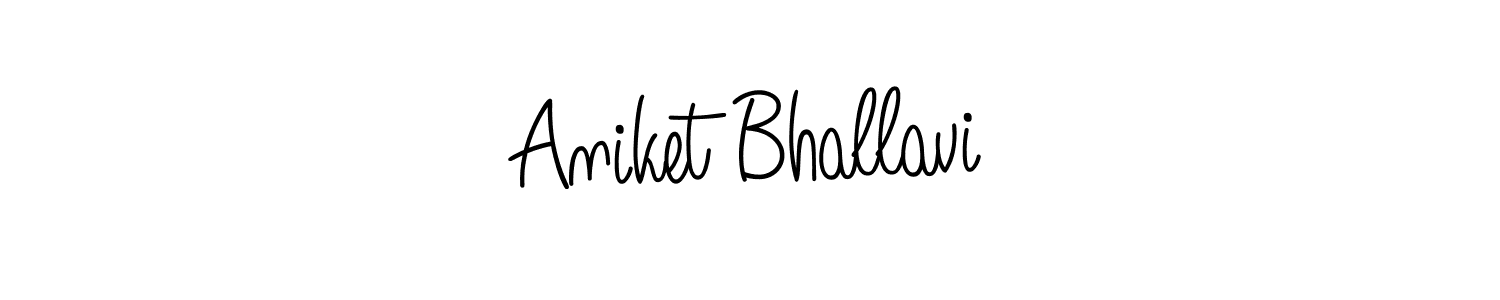 Make a beautiful signature design for name Aniket Bhallavi. With this signature (Angelique-Rose-font-FFP) style, you can create a handwritten signature for free. Aniket Bhallavi signature style 5 images and pictures png