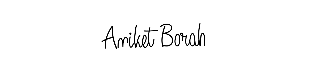 Design your own signature with our free online signature maker. With this signature software, you can create a handwritten (Angelique-Rose-font-FFP) signature for name Aniket Borah. Aniket Borah signature style 5 images and pictures png