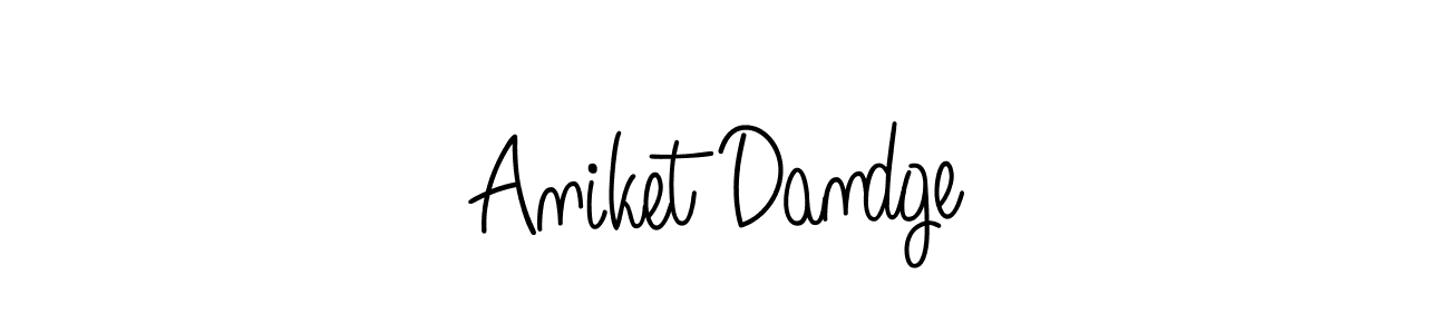 Use a signature maker to create a handwritten signature online. With this signature software, you can design (Angelique-Rose-font-FFP) your own signature for name Aniket Dandge. Aniket Dandge signature style 5 images and pictures png