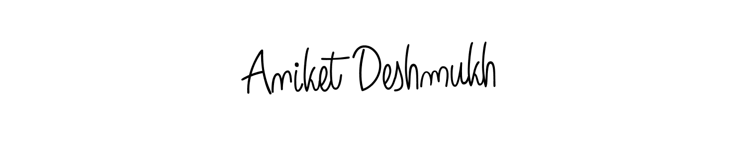 Design your own signature with our free online signature maker. With this signature software, you can create a handwritten (Angelique-Rose-font-FFP) signature for name Aniket Deshmukh. Aniket Deshmukh signature style 5 images and pictures png