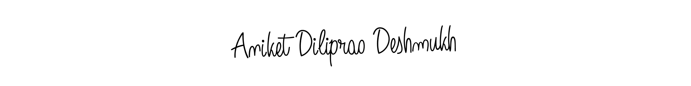 Make a beautiful signature design for name Aniket Diliprao Deshmukh. With this signature (Angelique-Rose-font-FFP) style, you can create a handwritten signature for free. Aniket Diliprao Deshmukh signature style 5 images and pictures png