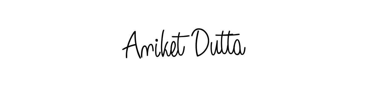 How to make Aniket Dutta name signature. Use Angelique-Rose-font-FFP style for creating short signs online. This is the latest handwritten sign. Aniket Dutta signature style 5 images and pictures png