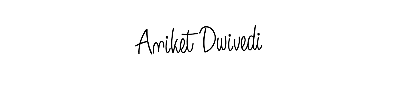 How to make Aniket Dwivedi name signature. Use Angelique-Rose-font-FFP style for creating short signs online. This is the latest handwritten sign. Aniket Dwivedi signature style 5 images and pictures png