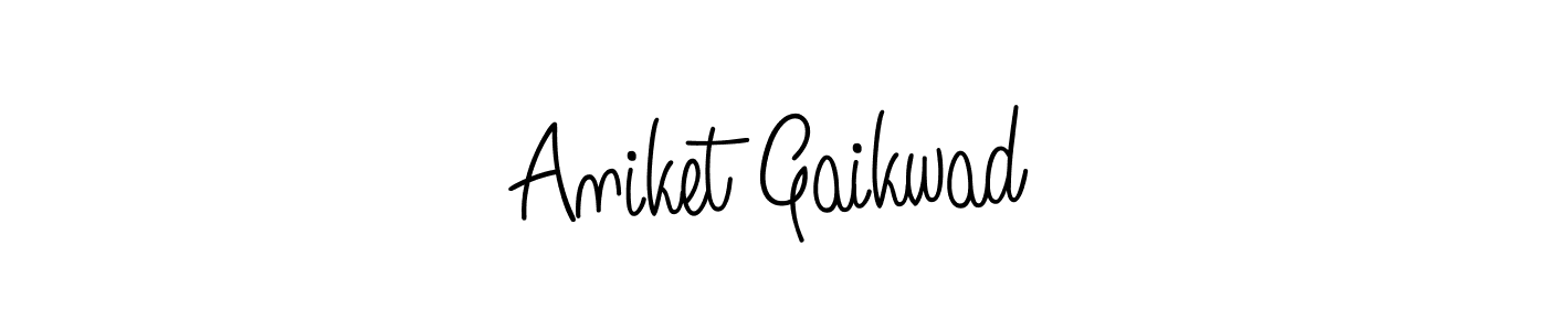 Use a signature maker to create a handwritten signature online. With this signature software, you can design (Angelique-Rose-font-FFP) your own signature for name Aniket Gaikwad. Aniket Gaikwad signature style 5 images and pictures png