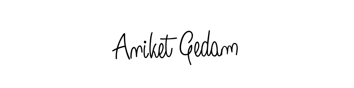 Aniket Gedam stylish signature style. Best Handwritten Sign (Angelique-Rose-font-FFP) for my name. Handwritten Signature Collection Ideas for my name Aniket Gedam. Aniket Gedam signature style 5 images and pictures png