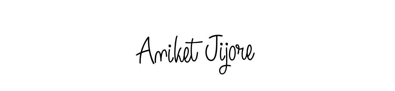 Use a signature maker to create a handwritten signature online. With this signature software, you can design (Angelique-Rose-font-FFP) your own signature for name Aniket Jijore. Aniket Jijore signature style 5 images and pictures png