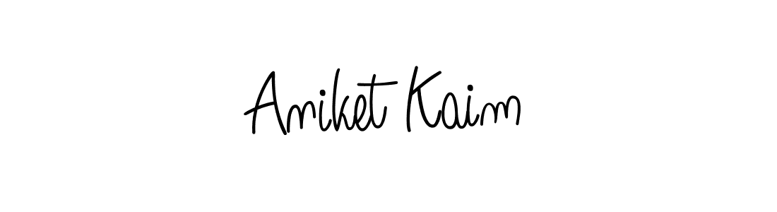 Also we have Aniket Kaim name is the best signature style. Create professional handwritten signature collection using Angelique-Rose-font-FFP autograph style. Aniket Kaim signature style 5 images and pictures png