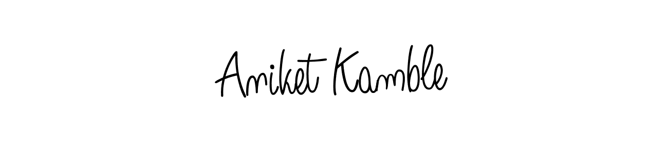 How to Draw Aniket Kamble signature style? Angelique-Rose-font-FFP is a latest design signature styles for name Aniket Kamble. Aniket Kamble signature style 5 images and pictures png