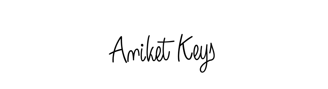 Design your own signature with our free online signature maker. With this signature software, you can create a handwritten (Angelique-Rose-font-FFP) signature for name Aniket Keys. Aniket Keys signature style 5 images and pictures png