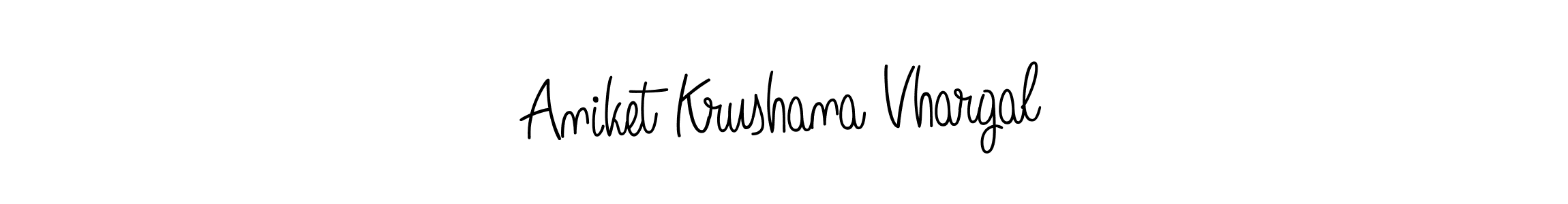 Make a short Aniket Krushana Vhargal signature style. Manage your documents anywhere anytime using Angelique-Rose-font-FFP. Create and add eSignatures, submit forms, share and send files easily. Aniket Krushana Vhargal signature style 5 images and pictures png