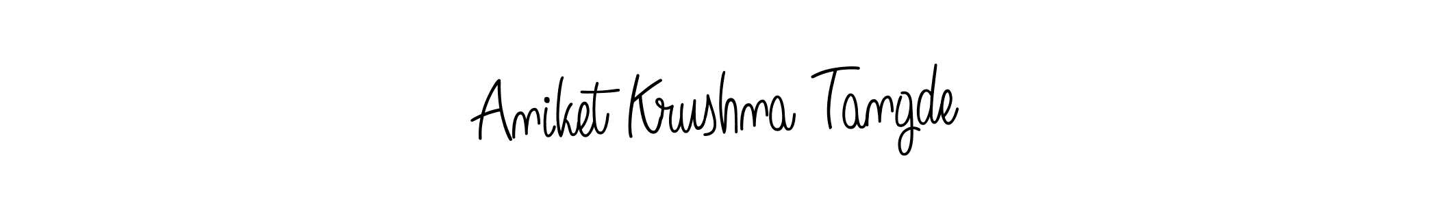 You should practise on your own different ways (Angelique-Rose-font-FFP) to write your name (Aniket Krushna Tangde) in signature. don't let someone else do it for you. Aniket Krushna Tangde signature style 5 images and pictures png