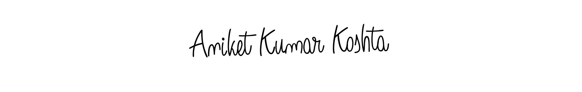 Create a beautiful signature design for name Aniket Kumar Koshta. With this signature (Angelique-Rose-font-FFP) fonts, you can make a handwritten signature for free. Aniket Kumar Koshta signature style 5 images and pictures png