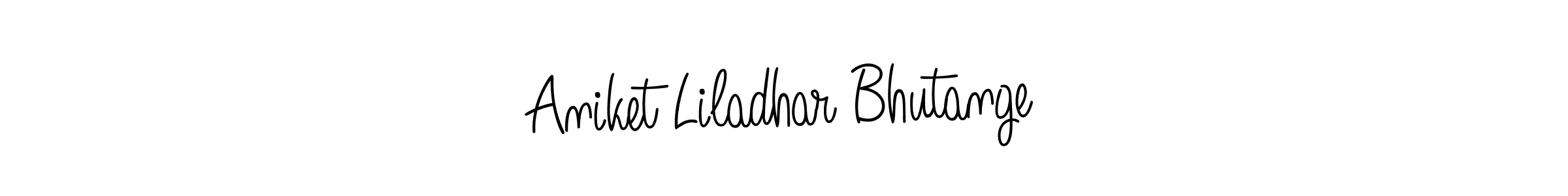 Design your own signature with our free online signature maker. With this signature software, you can create a handwritten (Angelique-Rose-font-FFP) signature for name Aniket Liladhar Bhutange. Aniket Liladhar Bhutange signature style 5 images and pictures png