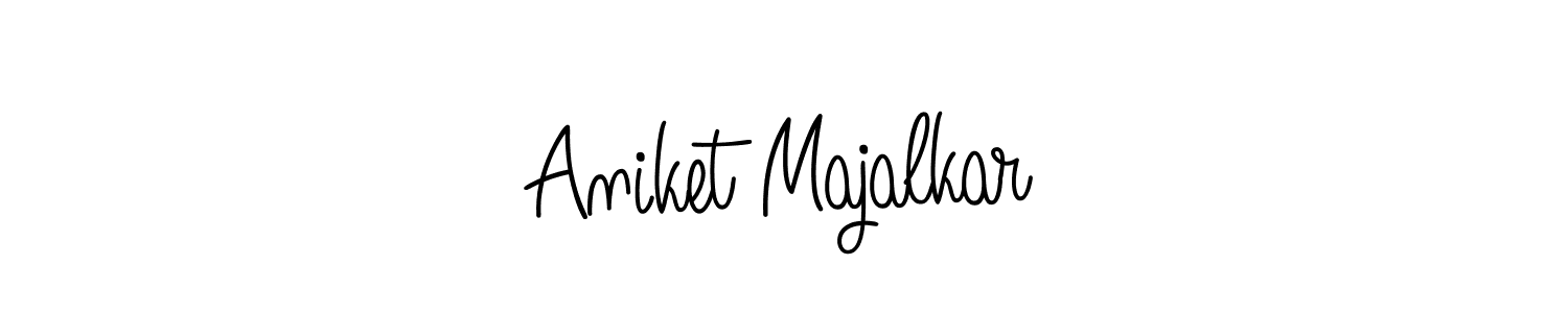 Make a beautiful signature design for name Aniket Majalkar. With this signature (Angelique-Rose-font-FFP) style, you can create a handwritten signature for free. Aniket Majalkar signature style 5 images and pictures png