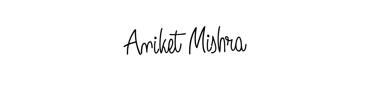 How to make Aniket Mishra name signature. Use Angelique-Rose-font-FFP style for creating short signs online. This is the latest handwritten sign. Aniket Mishra signature style 5 images and pictures png