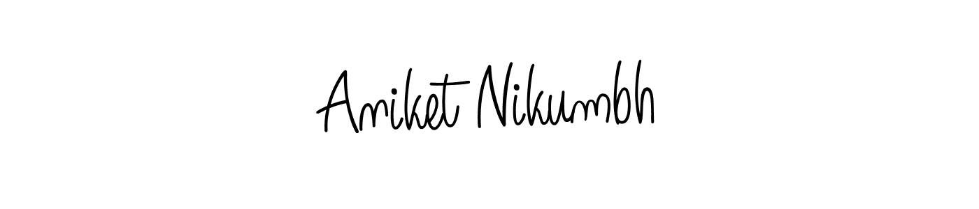 Also You can easily find your signature by using the search form. We will create Aniket Nikumbh name handwritten signature images for you free of cost using Angelique-Rose-font-FFP sign style. Aniket Nikumbh signature style 5 images and pictures png