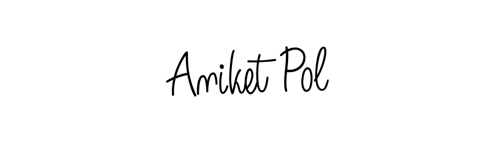 You should practise on your own different ways (Angelique-Rose-font-FFP) to write your name (Aniket Pol) in signature. don't let someone else do it for you. Aniket Pol signature style 5 images and pictures png