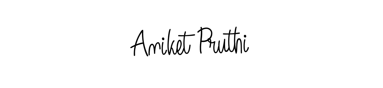 Design your own signature with our free online signature maker. With this signature software, you can create a handwritten (Angelique-Rose-font-FFP) signature for name Aniket Pruthi. Aniket Pruthi signature style 5 images and pictures png