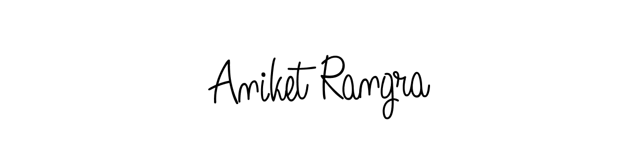 The best way (Angelique-Rose-font-FFP) to make a short signature is to pick only two or three words in your name. The name Aniket Rangra include a total of six letters. For converting this name. Aniket Rangra signature style 5 images and pictures png
