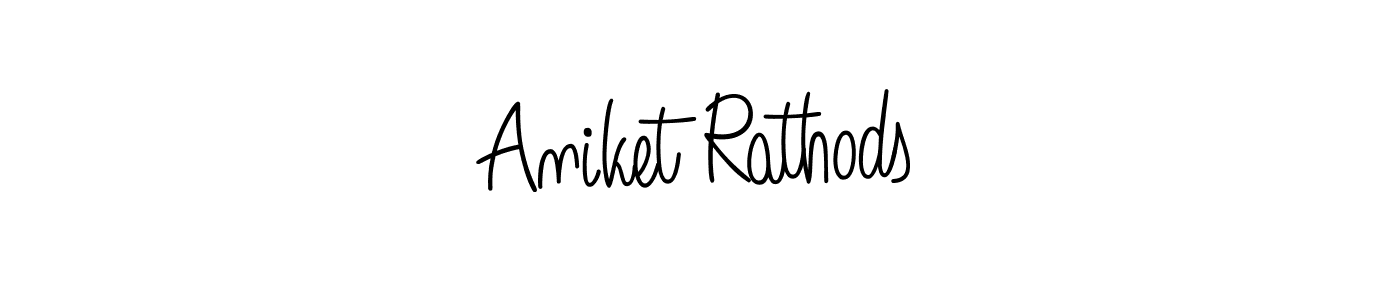 Make a beautiful signature design for name Aniket Rathods. With this signature (Angelique-Rose-font-FFP) style, you can create a handwritten signature for free. Aniket Rathods signature style 5 images and pictures png