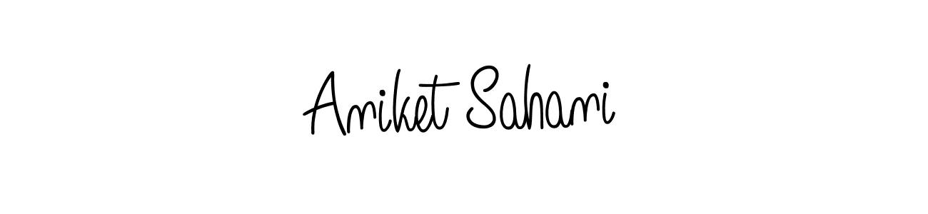 Design your own signature with our free online signature maker. With this signature software, you can create a handwritten (Angelique-Rose-font-FFP) signature for name Aniket Sahani. Aniket Sahani signature style 5 images and pictures png