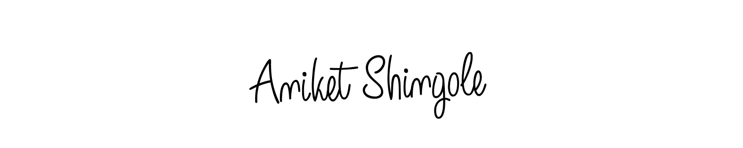 if you are searching for the best signature style for your name Aniket Shingole. so please give up your signature search. here we have designed multiple signature styles  using Angelique-Rose-font-FFP. Aniket Shingole signature style 5 images and pictures png