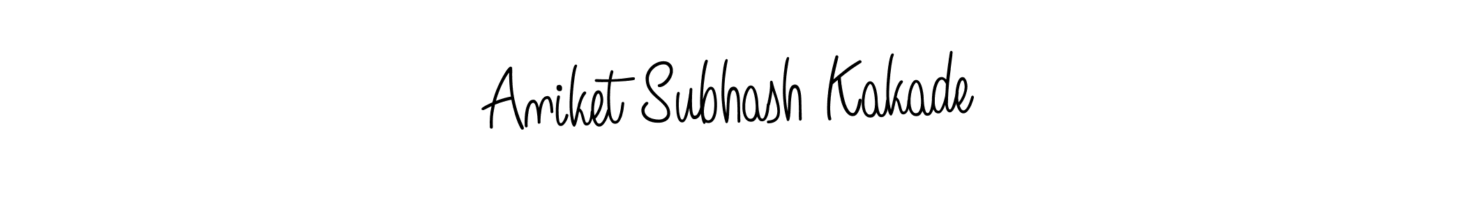 Create a beautiful signature design for name Aniket Subhash Kakade. With this signature (Angelique-Rose-font-FFP) fonts, you can make a handwritten signature for free. Aniket Subhash Kakade signature style 5 images and pictures png