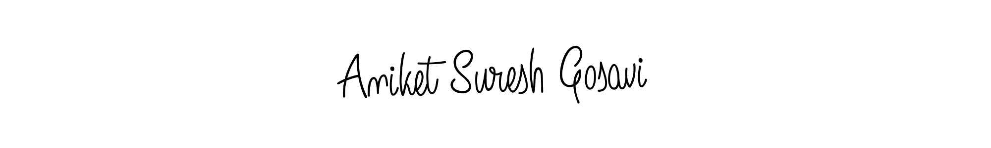 You should practise on your own different ways (Angelique-Rose-font-FFP) to write your name (Aniket Suresh Gosavi) in signature. don't let someone else do it for you. Aniket Suresh Gosavi signature style 5 images and pictures png