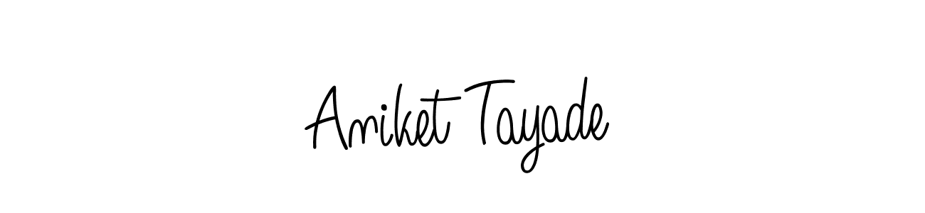How to make Aniket Tayade name signature. Use Angelique-Rose-font-FFP style for creating short signs online. This is the latest handwritten sign. Aniket Tayade signature style 5 images and pictures png