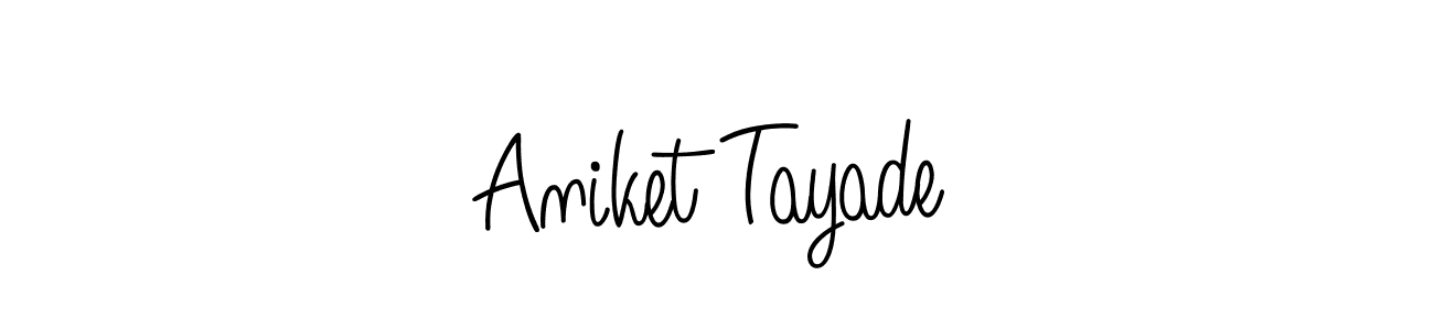 Aniket Tayade stylish signature style. Best Handwritten Sign (Angelique-Rose-font-FFP) for my name. Handwritten Signature Collection Ideas for my name Aniket Tayade. Aniket Tayade signature style 5 images and pictures png