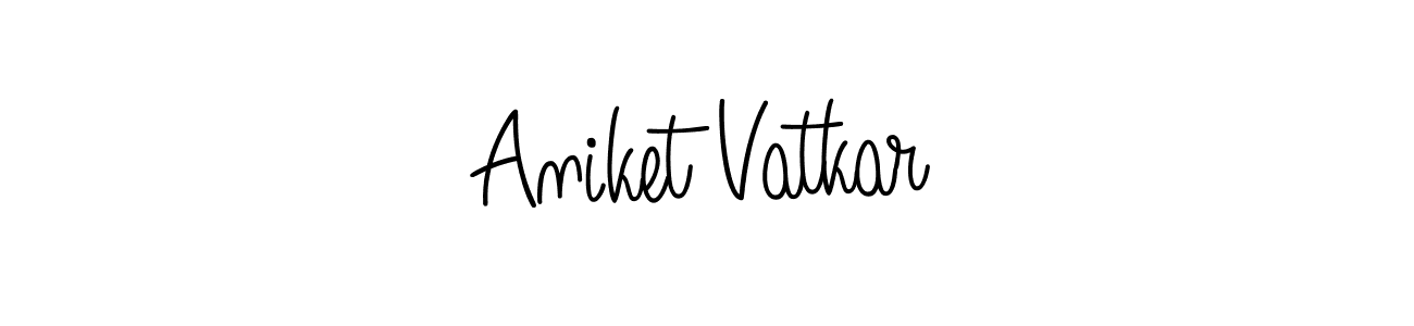 How to Draw Aniket Vatkar signature style? Angelique-Rose-font-FFP is a latest design signature styles for name Aniket Vatkar. Aniket Vatkar signature style 5 images and pictures png