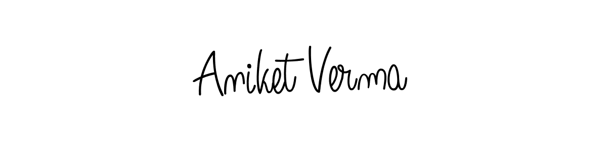Use a signature maker to create a handwritten signature online. With this signature software, you can design (Angelique-Rose-font-FFP) your own signature for name Aniket Verma. Aniket Verma signature style 5 images and pictures png