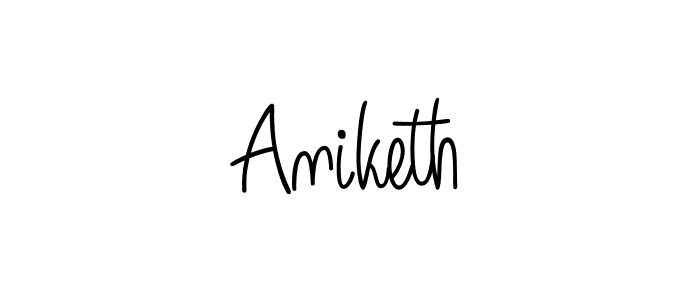 Use a signature maker to create a handwritten signature online. With this signature software, you can design (Angelique-Rose-font-FFP) your own signature for name Aniketh. Aniketh signature style 5 images and pictures png