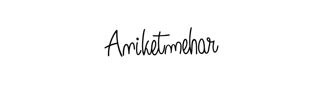 Aniketmehar stylish signature style. Best Handwritten Sign (Angelique-Rose-font-FFP) for my name. Handwritten Signature Collection Ideas for my name Aniketmehar. Aniketmehar signature style 5 images and pictures png