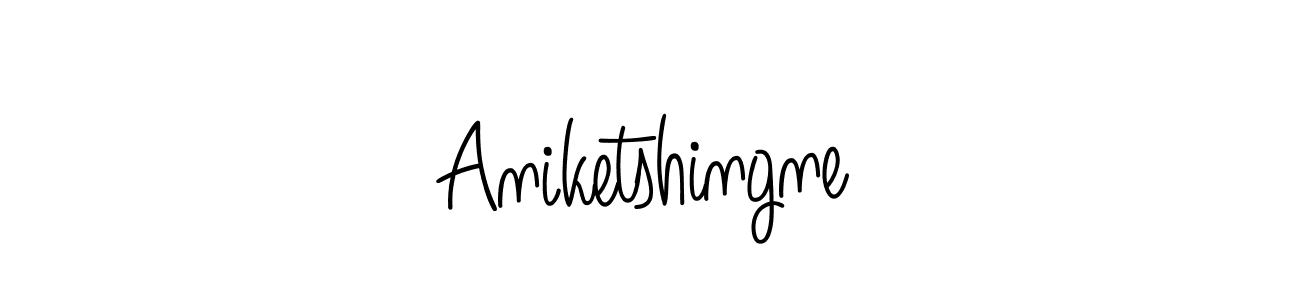 How to make Aniketshingne name signature. Use Angelique-Rose-font-FFP style for creating short signs online. This is the latest handwritten sign. Aniketshingne signature style 5 images and pictures png