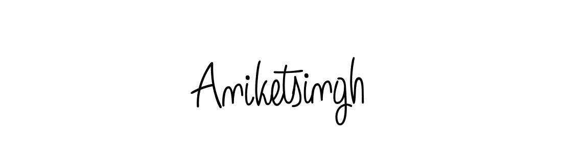 Make a beautiful signature design for name Aniketsingh. With this signature (Angelique-Rose-font-FFP) style, you can create a handwritten signature for free. Aniketsingh signature style 5 images and pictures png