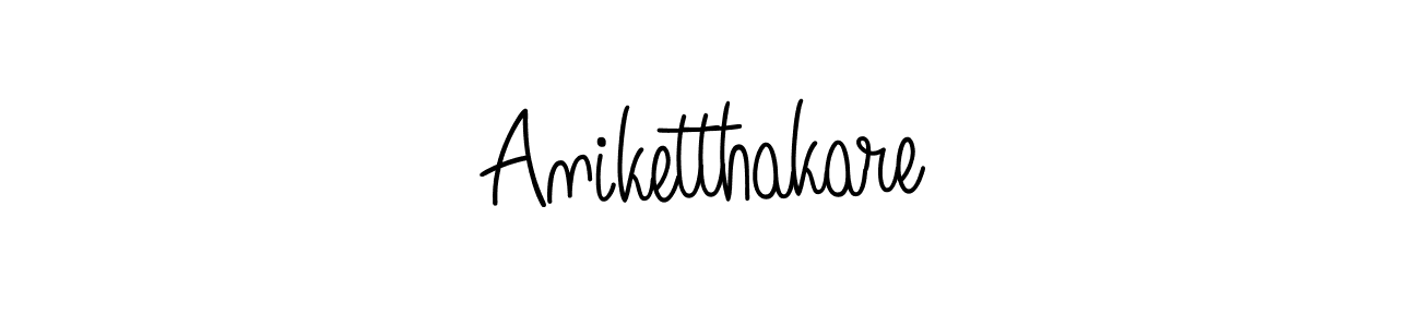 Make a beautiful signature design for name Aniketthakare. With this signature (Angelique-Rose-font-FFP) style, you can create a handwritten signature for free. Aniketthakare signature style 5 images and pictures png