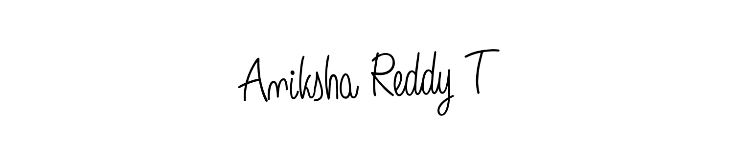 Also we have Aniksha Reddy T name is the best signature style. Create professional handwritten signature collection using Angelique-Rose-font-FFP autograph style. Aniksha Reddy T signature style 5 images and pictures png