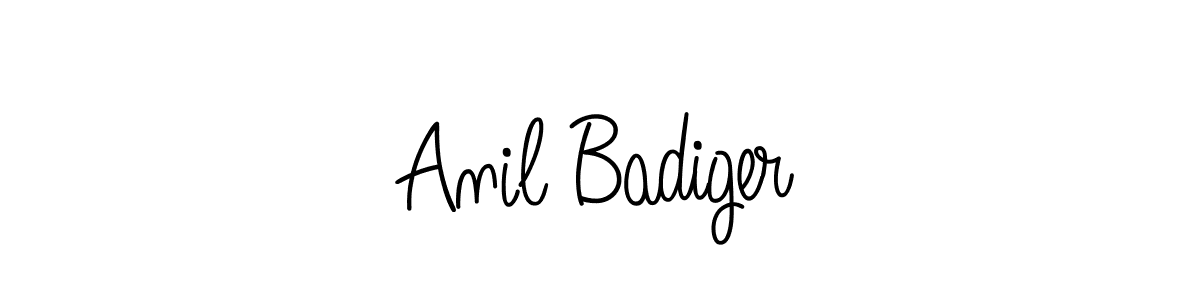 Anil Badiger stylish signature style. Best Handwritten Sign (Angelique-Rose-font-FFP) for my name. Handwritten Signature Collection Ideas for my name Anil Badiger. Anil Badiger signature style 5 images and pictures png