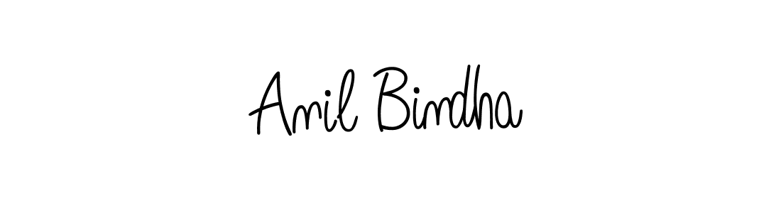 You should practise on your own different ways (Angelique-Rose-font-FFP) to write your name (Anil Bindha) in signature. don't let someone else do it for you. Anil Bindha signature style 5 images and pictures png