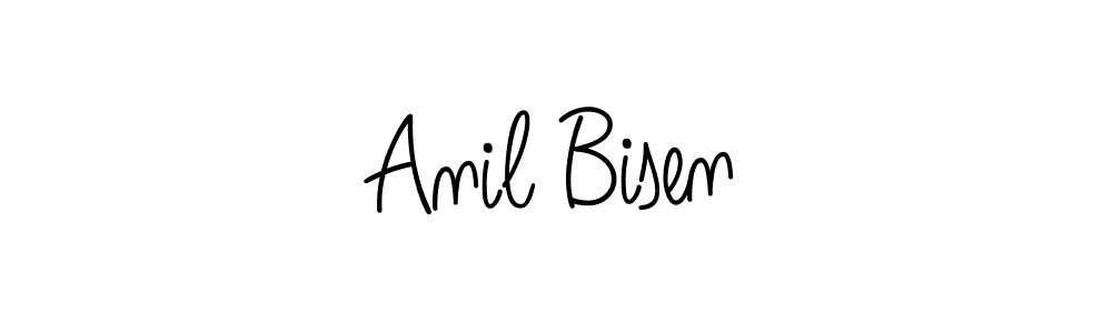 How to make Anil Bisen name signature. Use Angelique-Rose-font-FFP style for creating short signs online. This is the latest handwritten sign. Anil Bisen signature style 5 images and pictures png