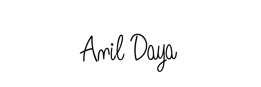 You should practise on your own different ways (Angelique-Rose-font-FFP) to write your name (Anil Daya) in signature. don't let someone else do it for you. Anil Daya signature style 5 images and pictures png