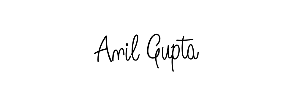 Design your own signature with our free online signature maker. With this signature software, you can create a handwritten (Angelique-Rose-font-FFP) signature for name Anil Gupta. Anil Gupta signature style 5 images and pictures png