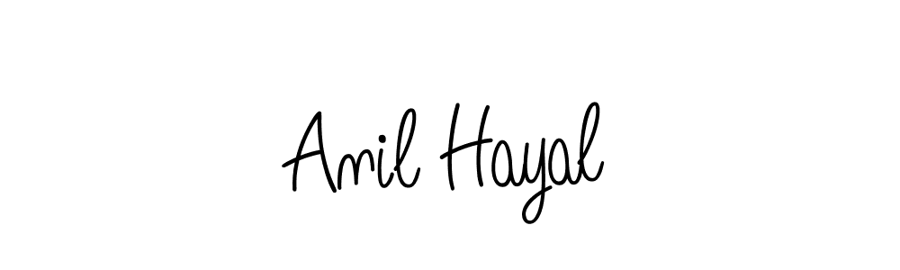 Design your own signature with our free online signature maker. With this signature software, you can create a handwritten (Angelique-Rose-font-FFP) signature for name Anil Hayal. Anil Hayal signature style 5 images and pictures png